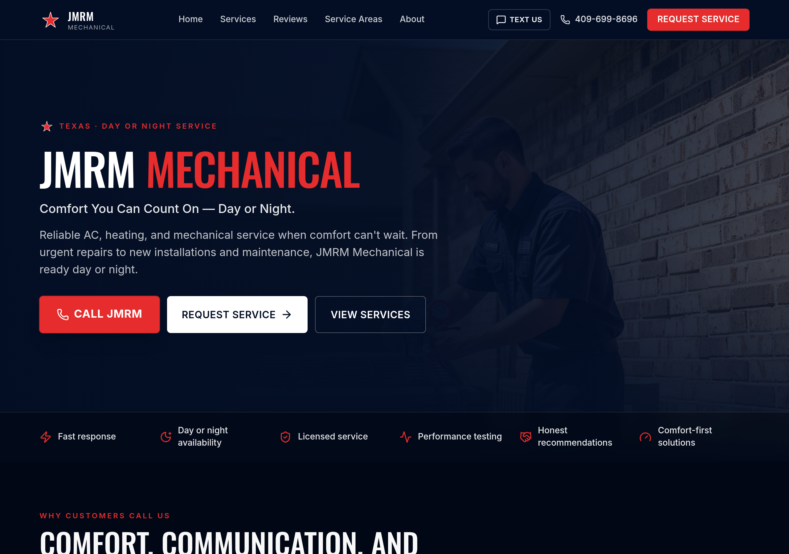 JMRM Mechanical website