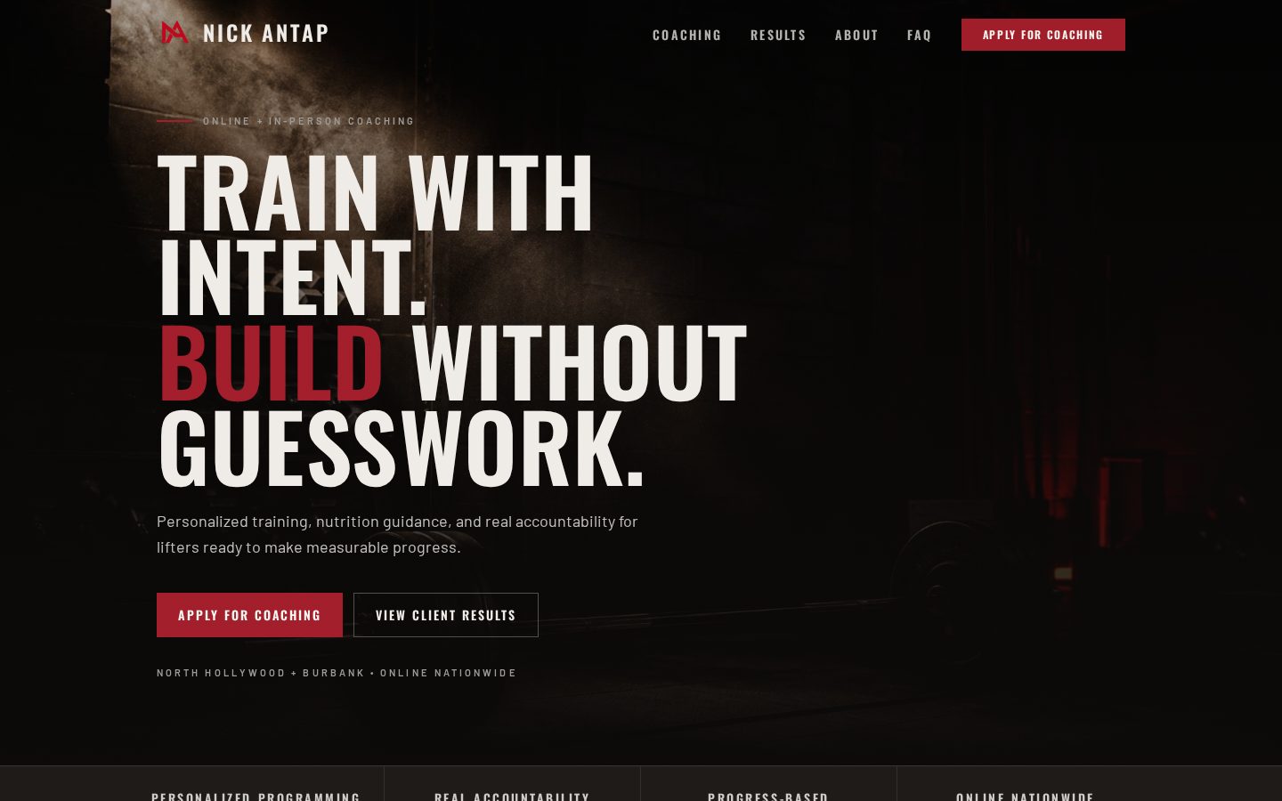 Nick Gets Fit website